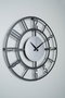 Wallity Reloj de pared decorativo en Negro y Plata
